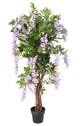 plante artificielle glycine lavande fausse fleurs faux arbre 